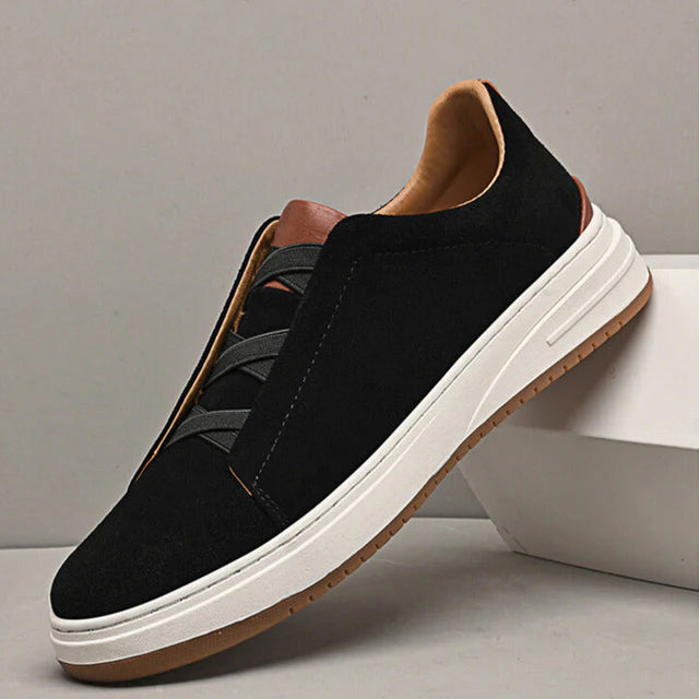 Genuine Leather Sneakers - Slip-on Comfort